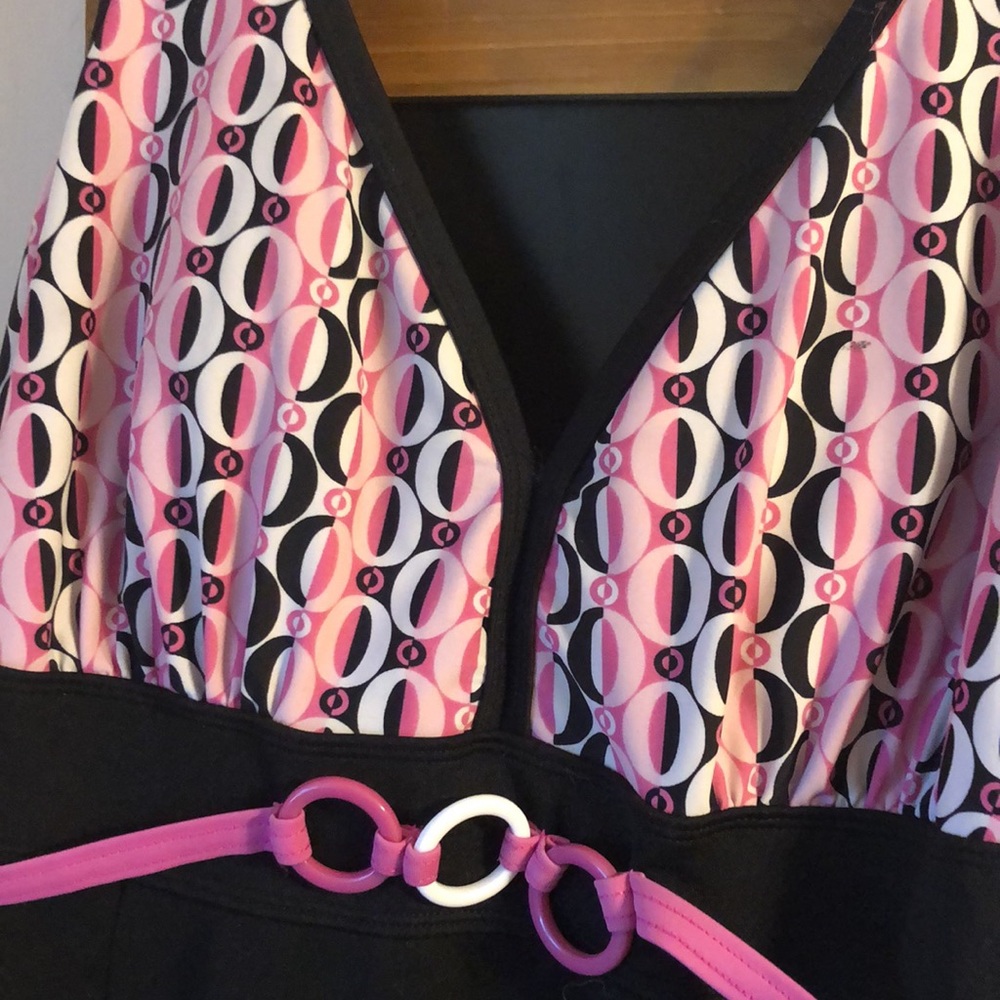 . Bathing suit pink white black are its. Color - Picture 2 of 3